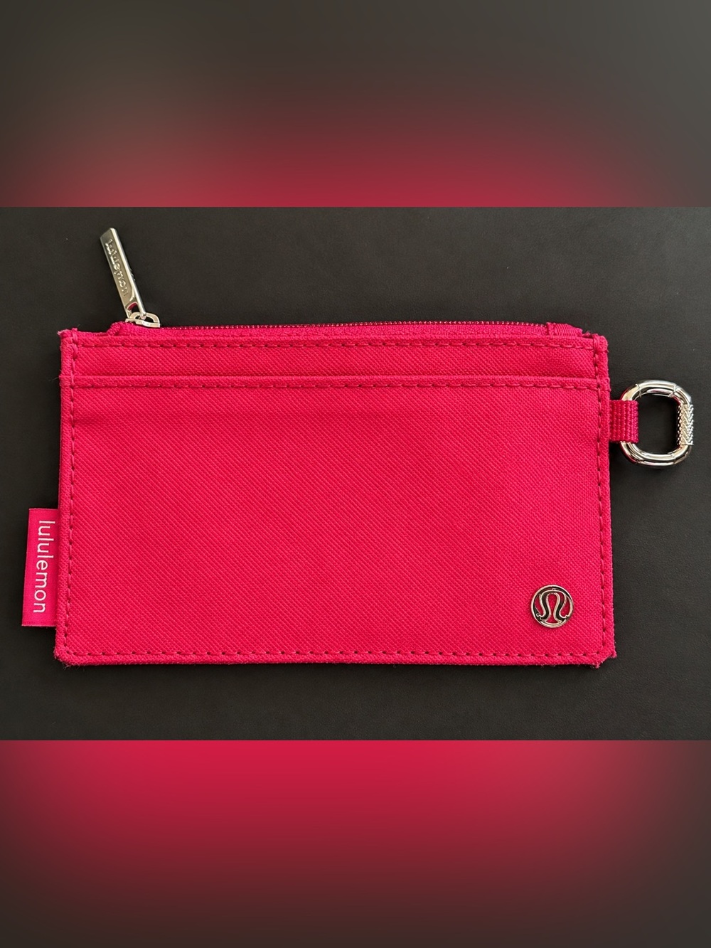 Lululemon Pink Zip Card Holder Wallet